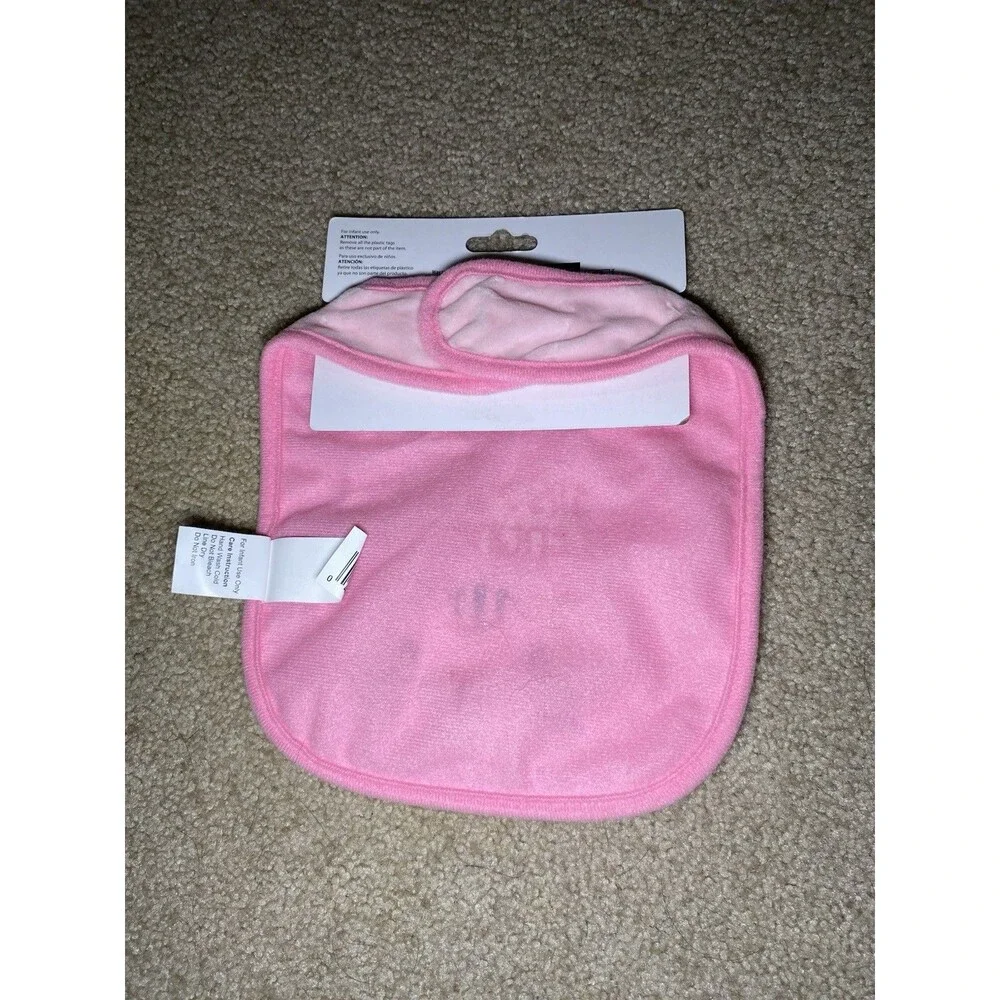 NWT Way To Celebrate My 1st Valentine’s Day Baby Bib Set 2 Lot Boy Girl Lion Cat